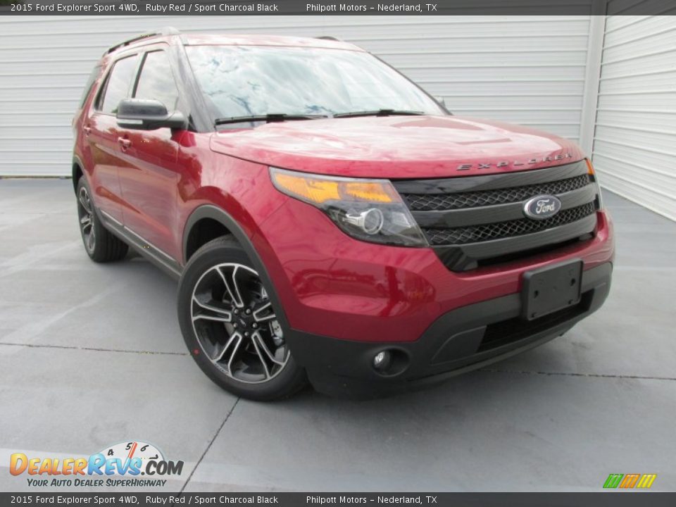 2015 Ford Explorer Sport 4WD Ruby Red / Sport Charcoal Black Photo #2