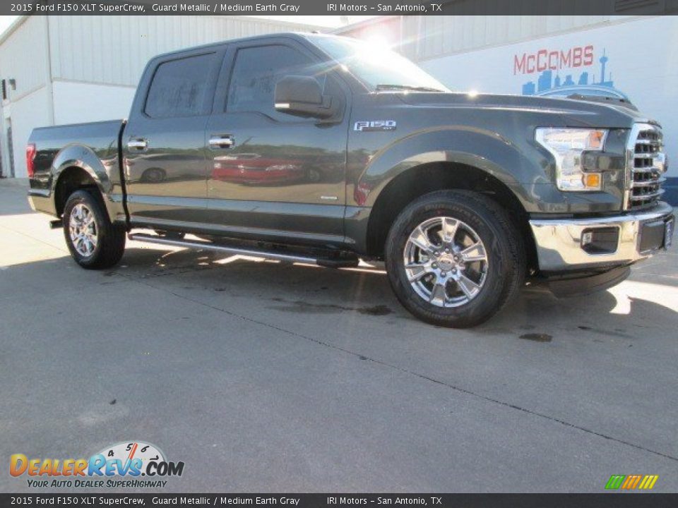 2015 Ford F150 XLT SuperCrew Guard Metallic / Medium Earth Gray Photo #1