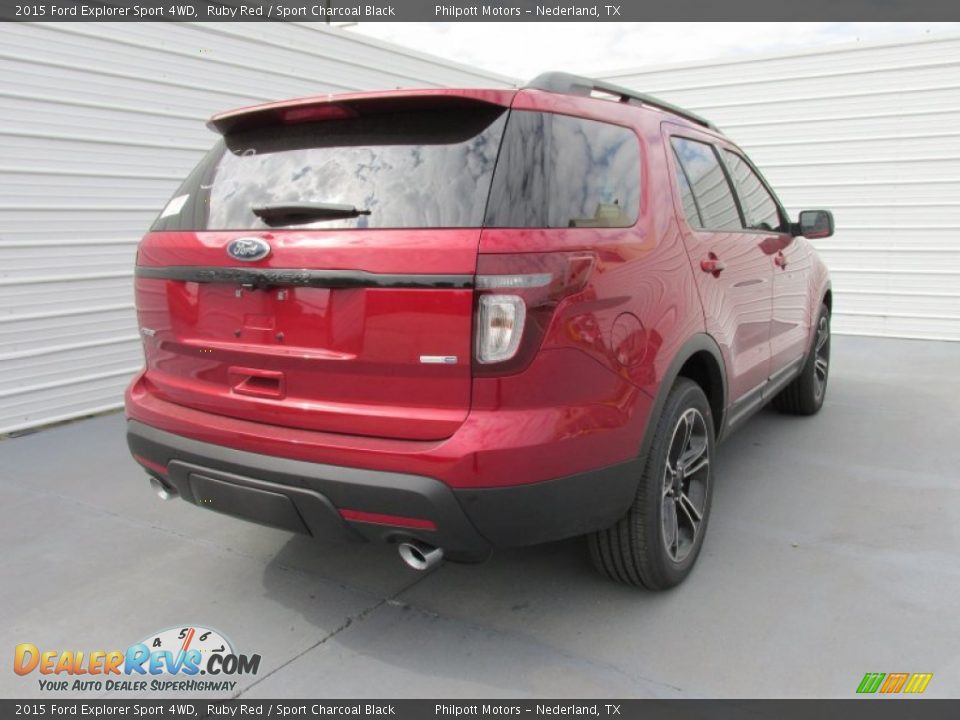 2015 Ford Explorer Sport 4WD Ruby Red / Sport Charcoal Black Photo #4