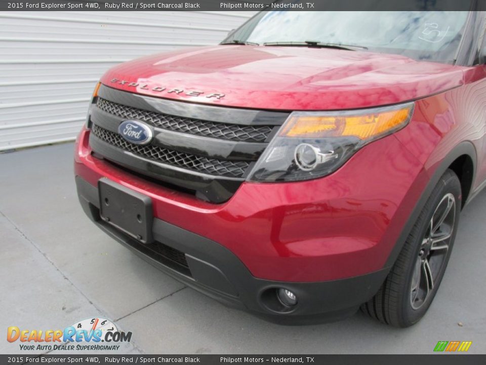 2015 Ford Explorer Sport 4WD Ruby Red / Sport Charcoal Black Photo #10