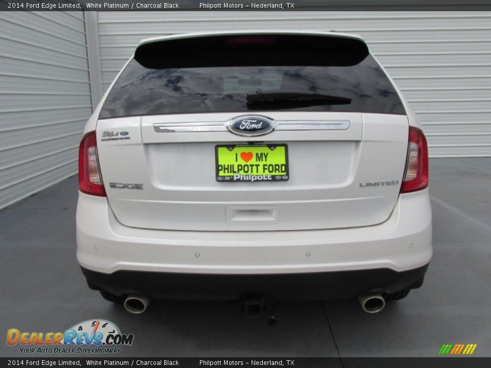 2014 Ford Edge Limited White Platinum / Charcoal Black Photo #5