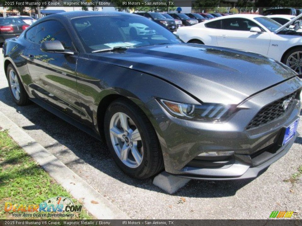 2015 Ford Mustang V6 Coupe Magnetic Metallic / Ebony Photo #1