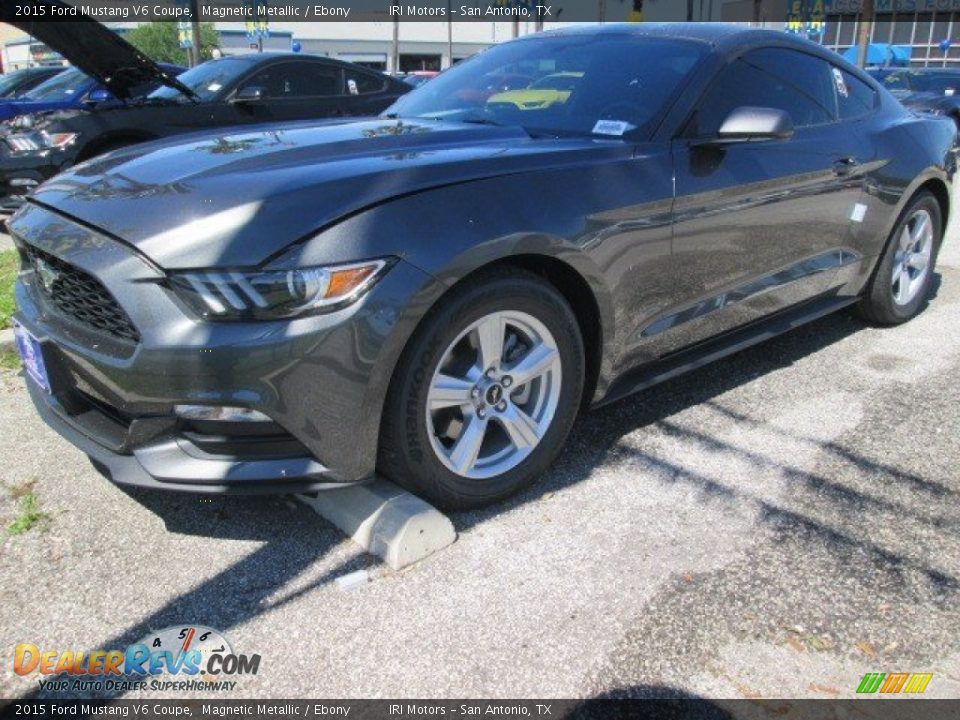 2015 Ford Mustang V6 Coupe Magnetic Metallic / Ebony Photo #5