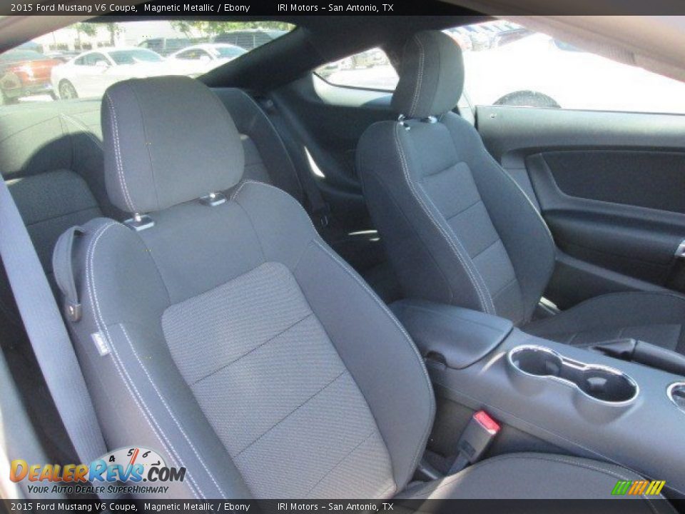 2015 Ford Mustang V6 Coupe Magnetic Metallic / Ebony Photo #12