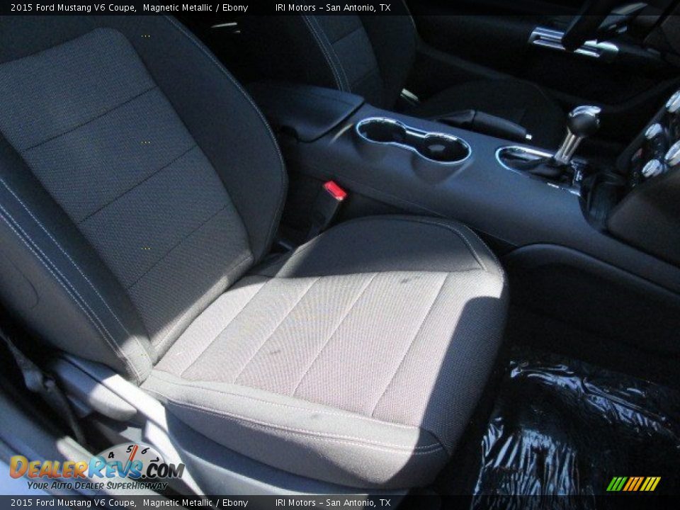 2015 Ford Mustang V6 Coupe Magnetic Metallic / Ebony Photo #13