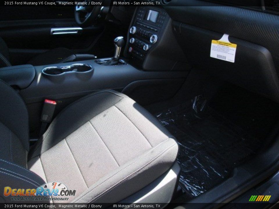 2015 Ford Mustang V6 Coupe Magnetic Metallic / Ebony Photo #15