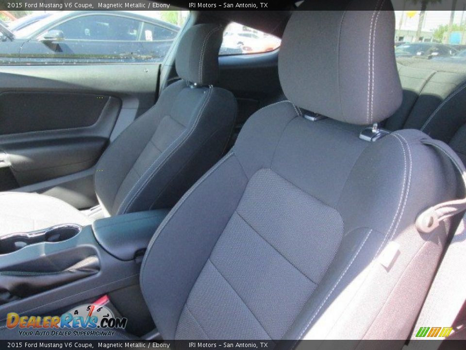 2015 Ford Mustang V6 Coupe Magnetic Metallic / Ebony Photo #19