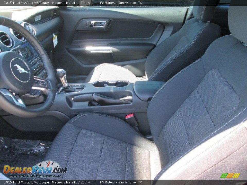 2015 Ford Mustang V6 Coupe Magnetic Metallic / Ebony Photo #20