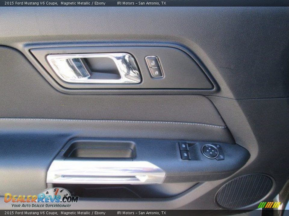 2015 Ford Mustang V6 Coupe Magnetic Metallic / Ebony Photo #25