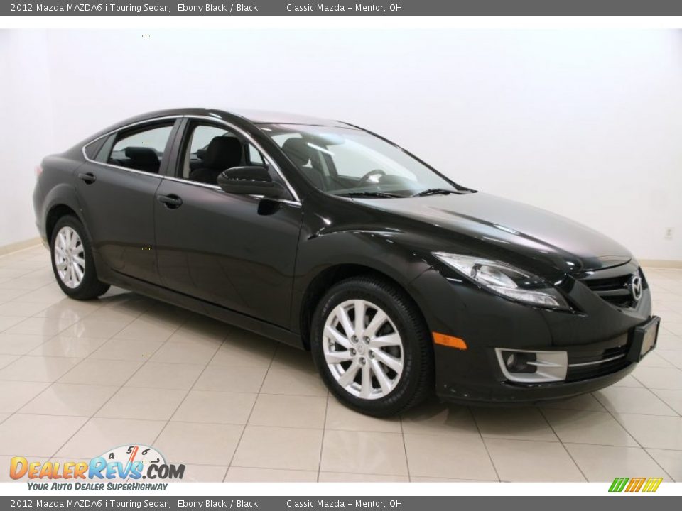 2012 Mazda MAZDA6 i Touring Sedan Ebony Black / Black Photo #1