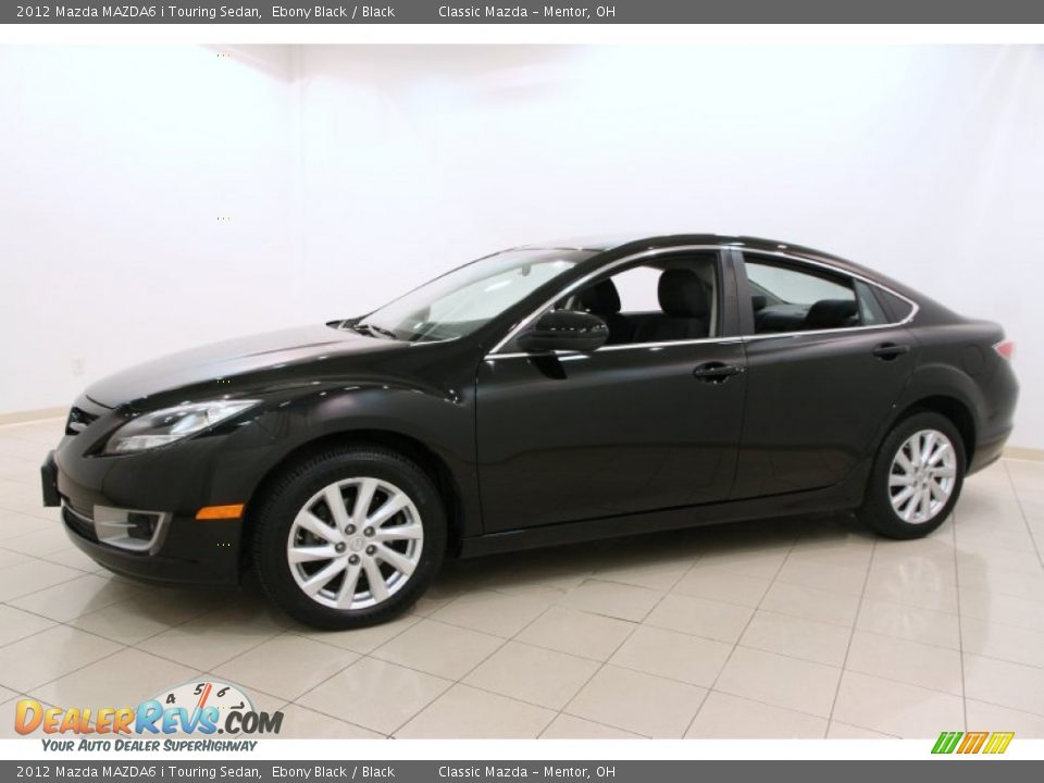 2012 Mazda MAZDA6 i Touring Sedan Ebony Black / Black Photo #3
