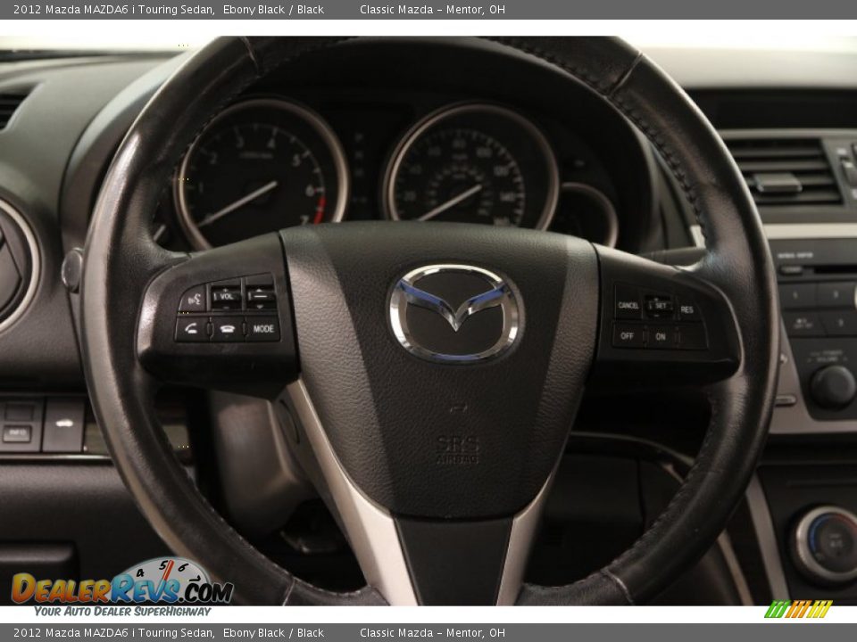2012 Mazda MAZDA6 i Touring Sedan Ebony Black / Black Photo #6
