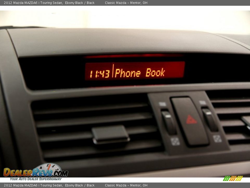 2012 Mazda MAZDA6 i Touring Sedan Ebony Black / Black Photo #8