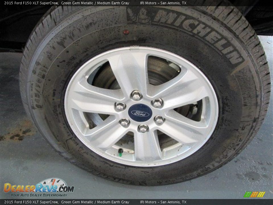 2015 Ford F150 XLT SuperCrew Green Gem Metallic / Medium Earth Gray Photo #5