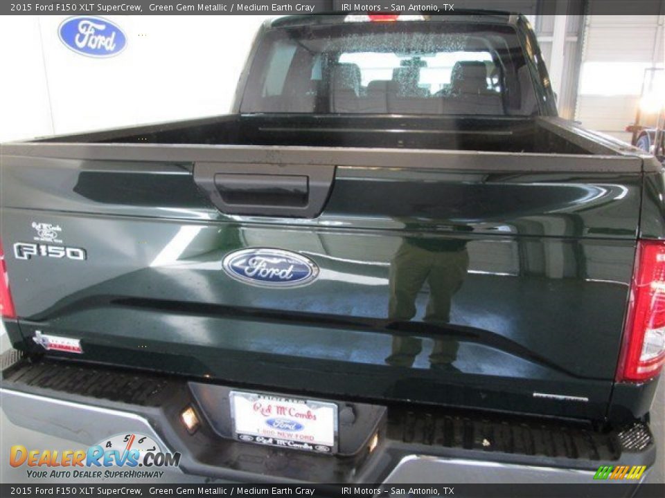 2015 Ford F150 XLT SuperCrew Green Gem Metallic / Medium Earth Gray Photo #6