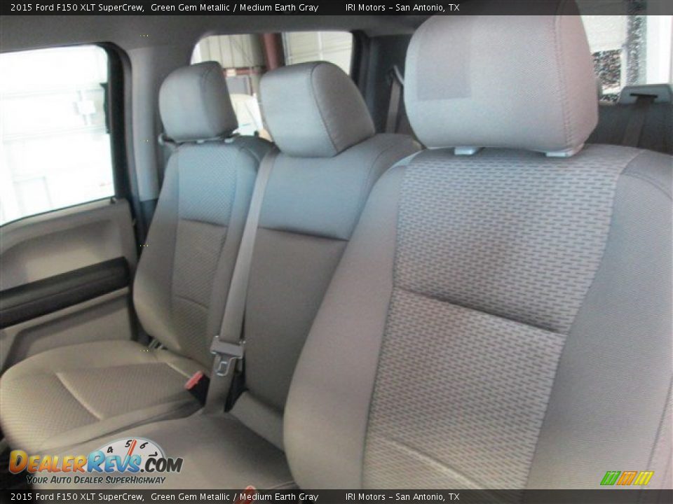 2015 Ford F150 XLT SuperCrew Green Gem Metallic / Medium Earth Gray Photo #9