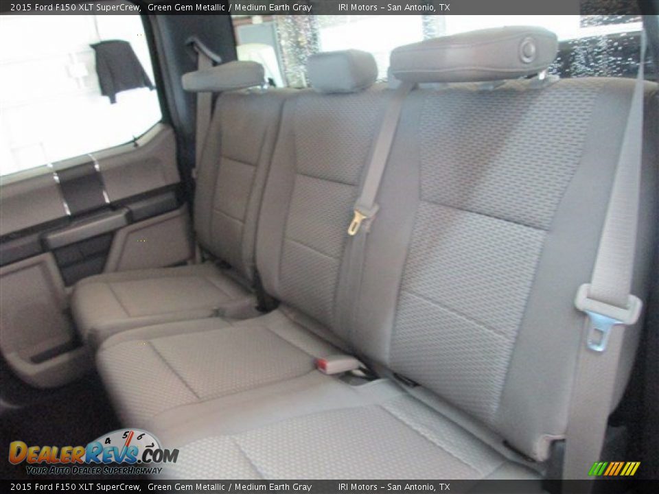 2015 Ford F150 XLT SuperCrew Green Gem Metallic / Medium Earth Gray Photo #10
