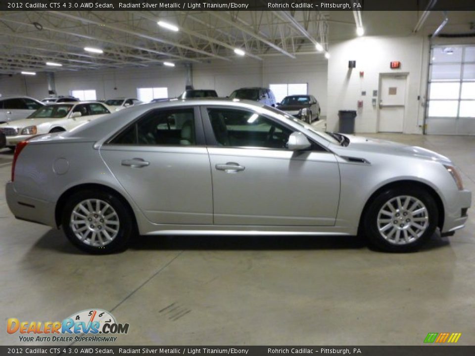 2012 Cadillac CTS 4 3.0 AWD Sedan Radiant Silver Metallic / Light Titanium/Ebony Photo #4