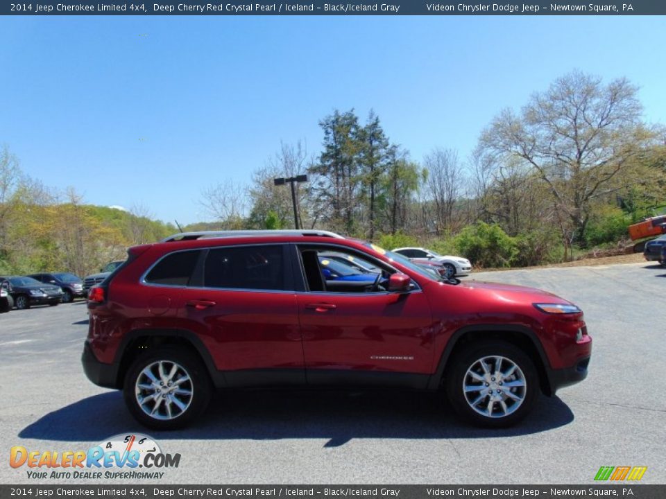 2014 Jeep Cherokee Limited 4x4 Deep Cherry Red Crystal Pearl / Iceland - Black/Iceland Gray Photo #2