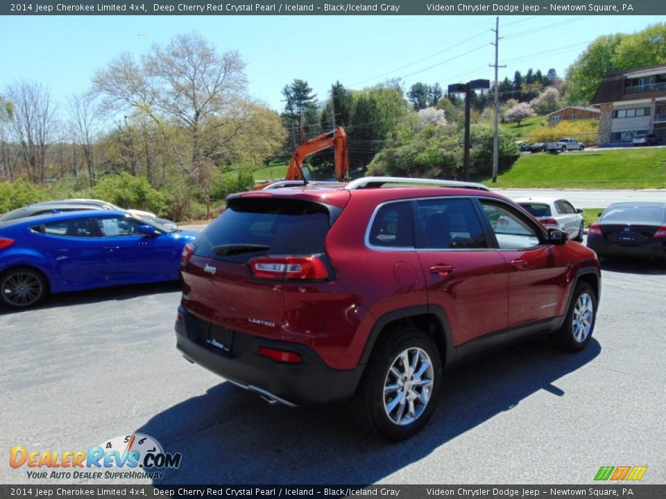 2014 Jeep Cherokee Limited 4x4 Deep Cherry Red Crystal Pearl / Iceland - Black/Iceland Gray Photo #3
