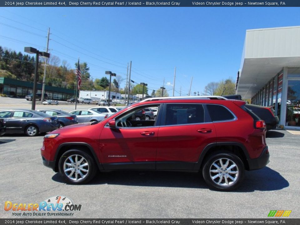 2014 Jeep Cherokee Limited 4x4 Deep Cherry Red Crystal Pearl / Iceland - Black/Iceland Gray Photo #6