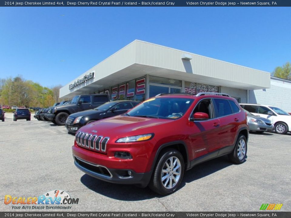 2014 Jeep Cherokee Limited 4x4 Deep Cherry Red Crystal Pearl / Iceland - Black/Iceland Gray Photo #7