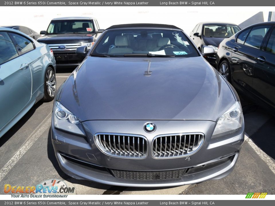 2012 BMW 6 Series 650i Convertible Space Gray Metallic / Ivory White Nappa Leather Photo #2