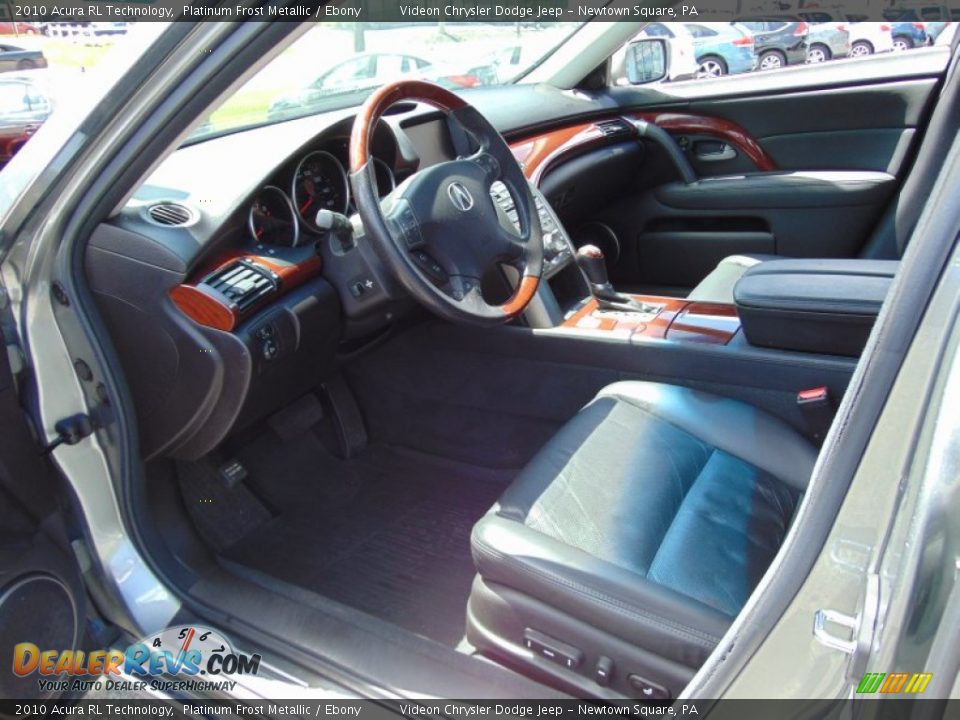 2010 Acura RL Technology Platinum Frost Metallic / Ebony Photo #14