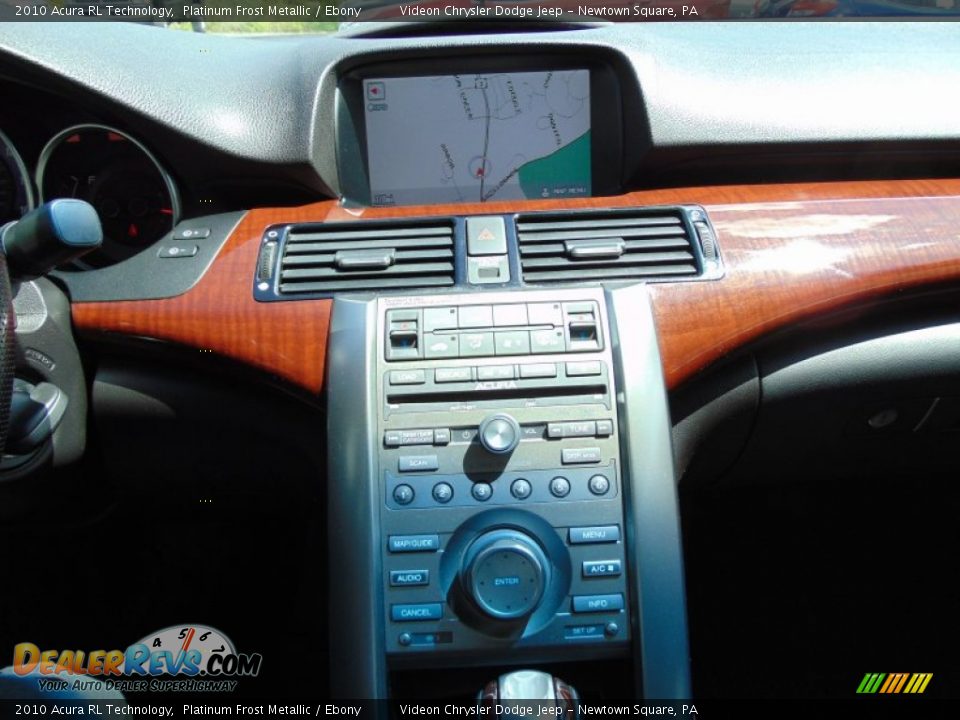 2010 Acura RL Technology Platinum Frost Metallic / Ebony Photo #25