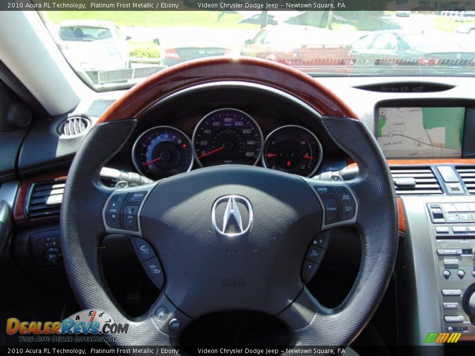 2010 Acura RL Technology Platinum Frost Metallic / Ebony Photo #28