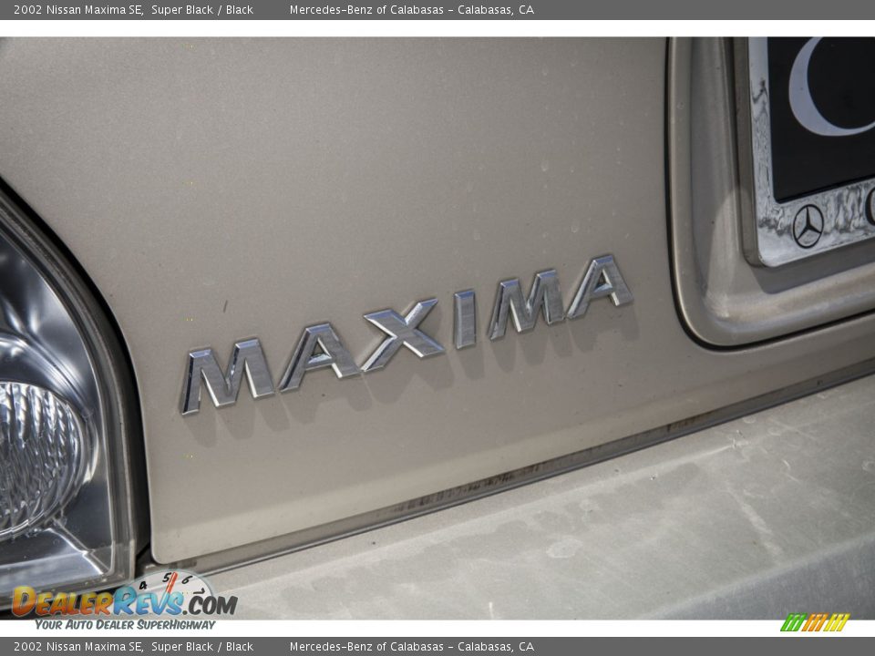 2002 Nissan Maxima SE Super Black / Black Photo #7