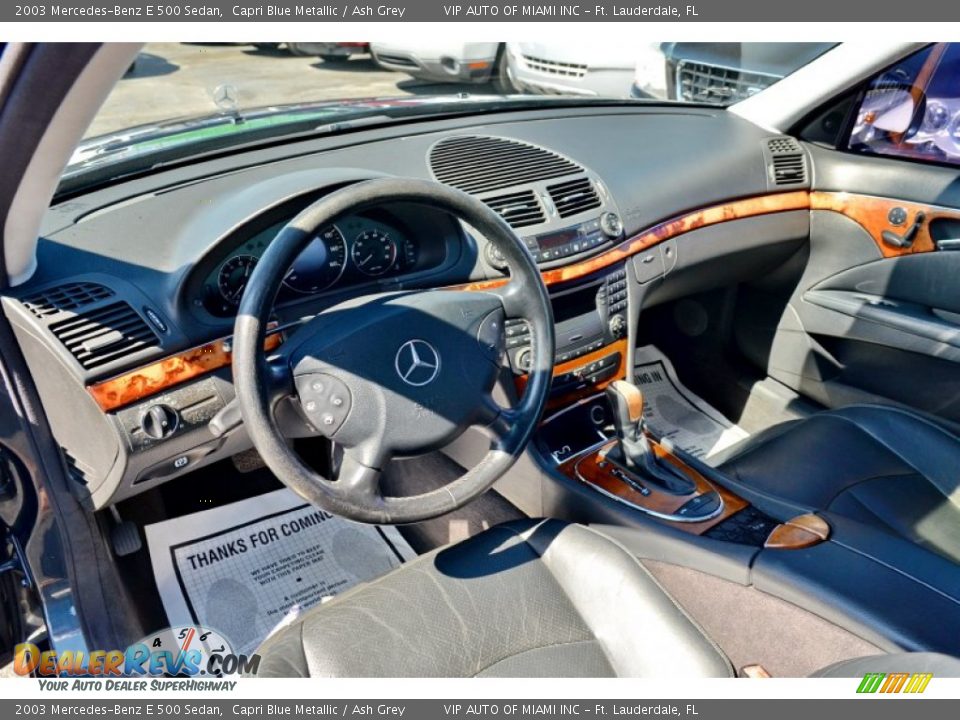 2003 Mercedes-Benz E 500 Sedan Capri Blue Metallic / Ash Grey Photo #18