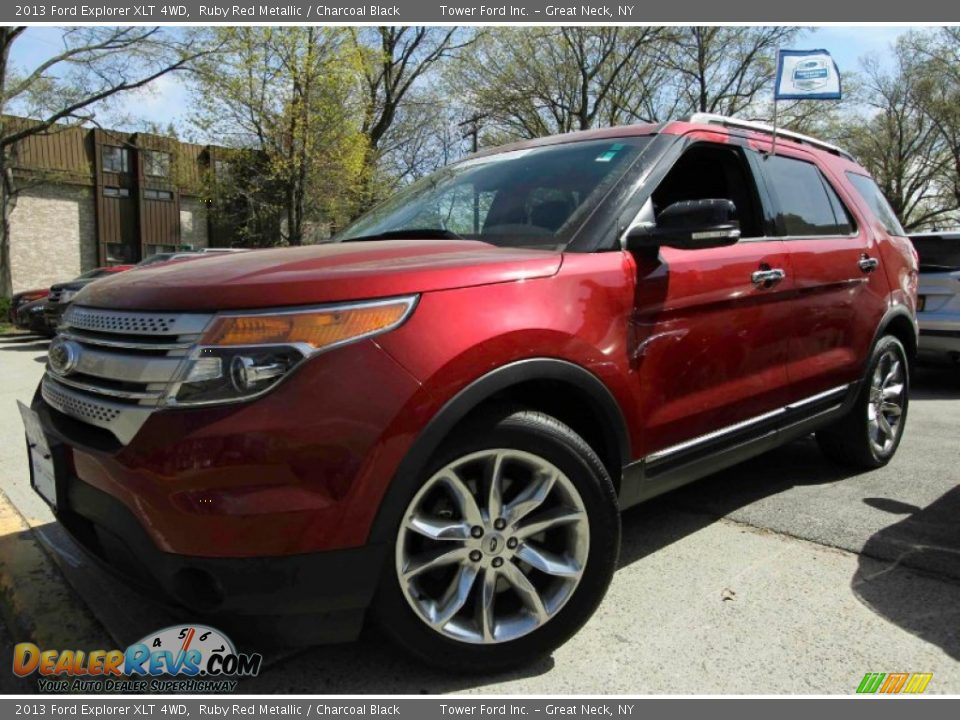 2013 Ford Explorer XLT 4WD Ruby Red Metallic / Charcoal Black Photo #1