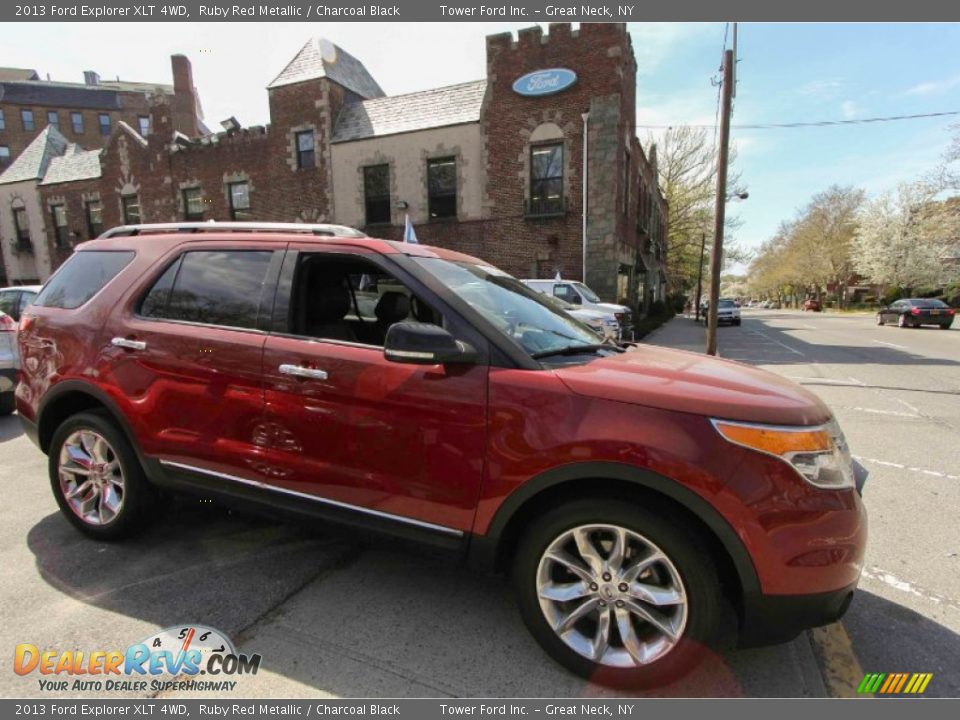 2013 Ford Explorer XLT 4WD Ruby Red Metallic / Charcoal Black Photo #8