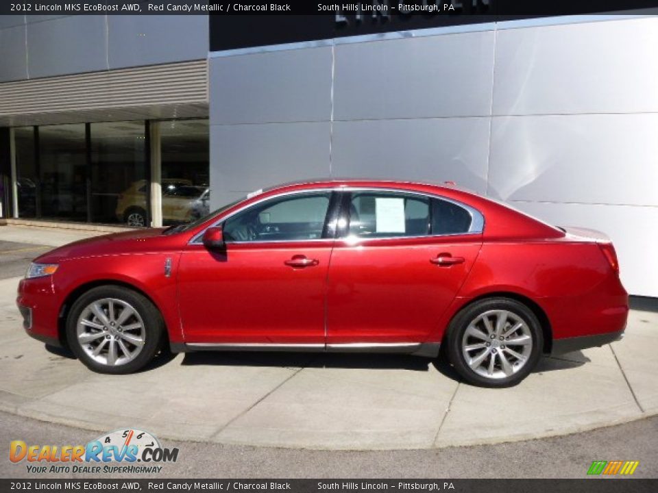 2012 Lincoln MKS EcoBoost AWD Red Candy Metallic / Charcoal Black Photo #2