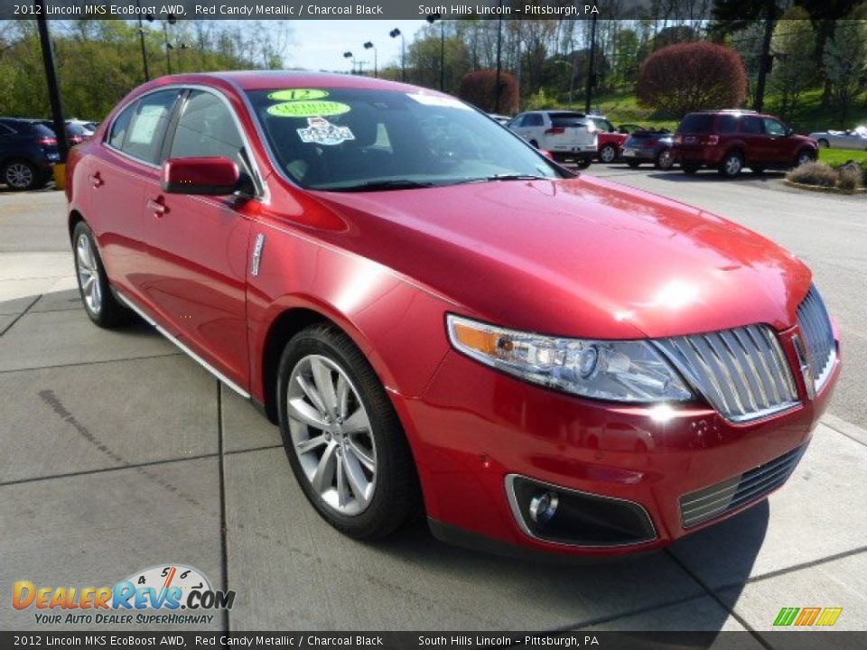 2012 Lincoln MKS EcoBoost AWD Red Candy Metallic / Charcoal Black Photo #7