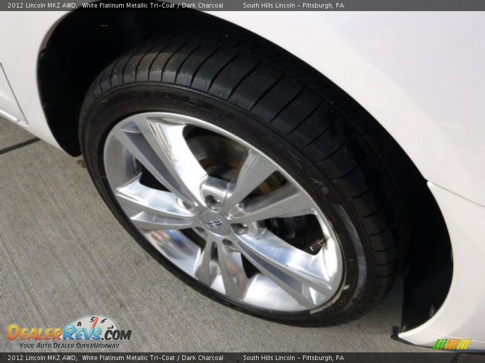 2012 Lincoln MKZ AWD White Platinum Metallic Tri-Coat / Dark Charcoal Photo #9
