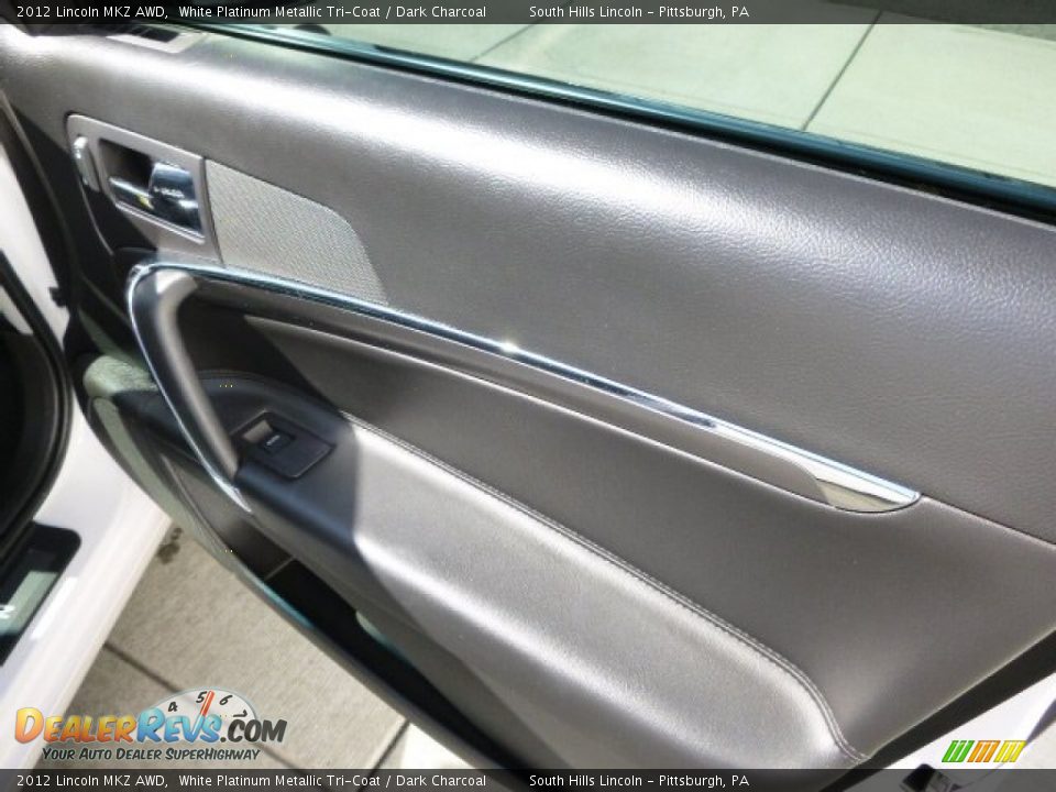 2012 Lincoln MKZ AWD White Platinum Metallic Tri-Coat / Dark Charcoal Photo #12