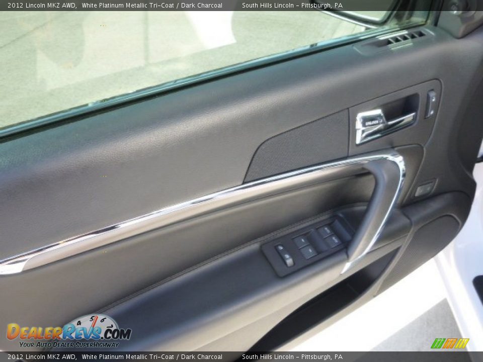 2012 Lincoln MKZ AWD White Platinum Metallic Tri-Coat / Dark Charcoal Photo #17