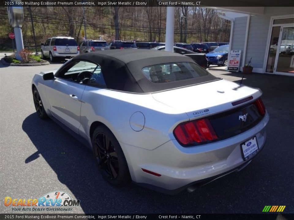 2015 Ford Mustang EcoBoost Premium Convertible Ingot Silver Metallic / Ebony Photo #5