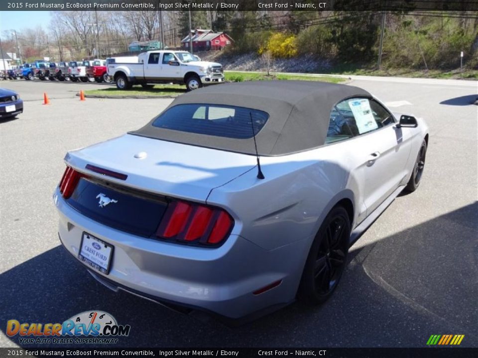 2015 Ford Mustang EcoBoost Premium Convertible Ingot Silver Metallic / Ebony Photo #7