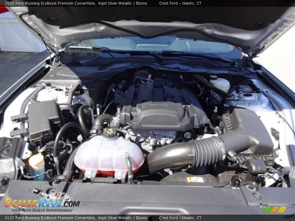 2015 Ford Mustang EcoBoost Premium Convertible Ingot Silver Metallic / Ebony Photo #9