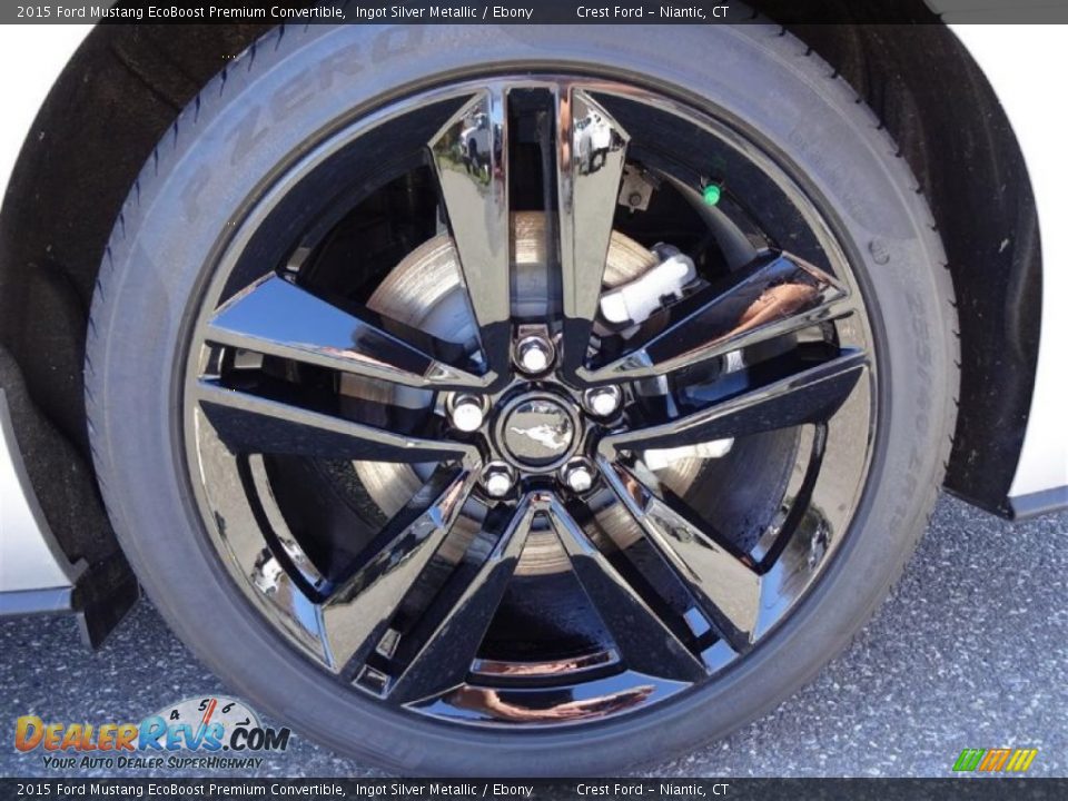 2015 Ford Mustang EcoBoost Premium Convertible Ingot Silver Metallic / Ebony Photo #10