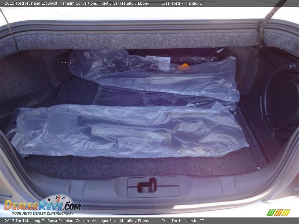 2015 Ford Mustang EcoBoost Premium Convertible Ingot Silver Metallic / Ebony Photo #11