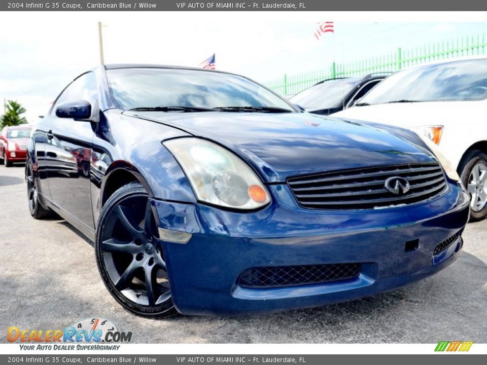 2004 Infiniti G 35 Coupe Caribbean Blue / Willow Photo #1