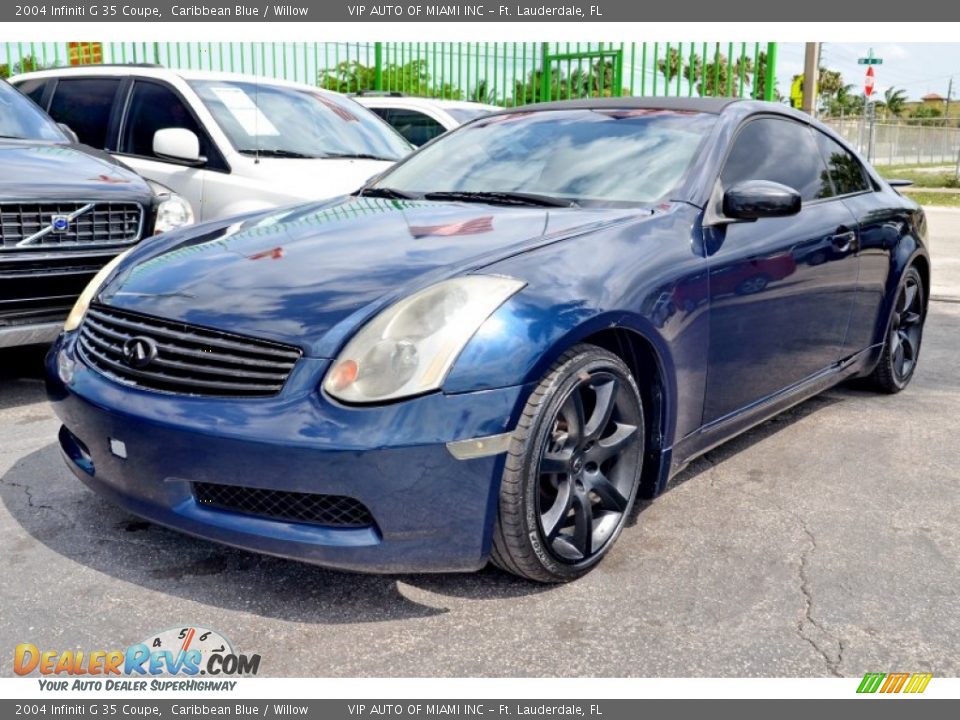 2004 Infiniti G 35 Coupe Caribbean Blue / Willow Photo #3