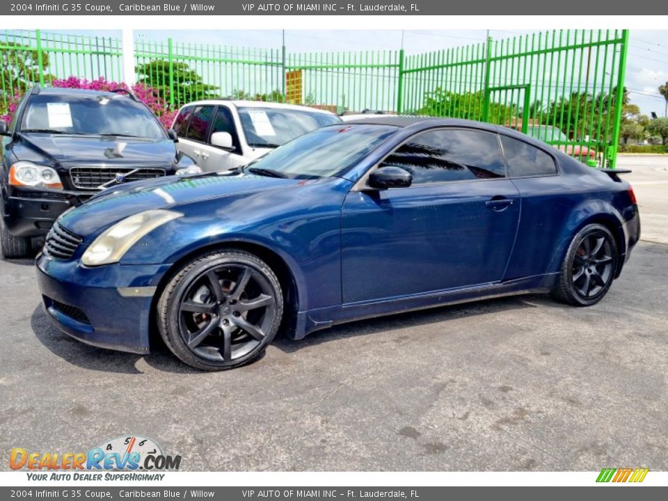 2004 Infiniti G 35 Coupe Caribbean Blue / Willow Photo #4