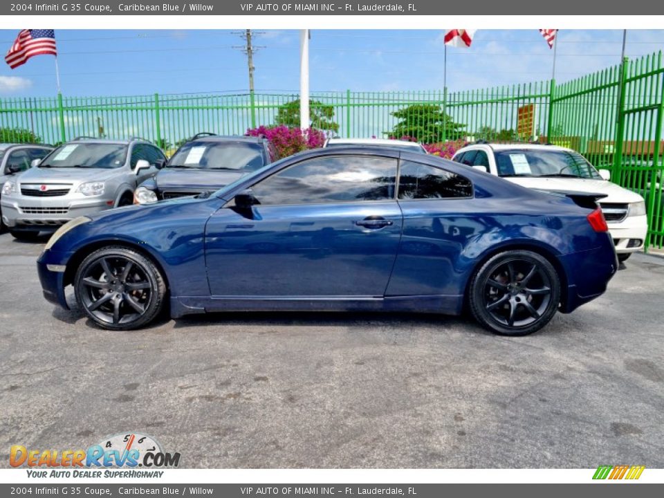 2004 Infiniti G 35 Coupe Caribbean Blue / Willow Photo #5