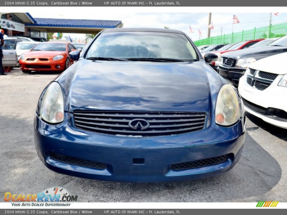 2004 Infiniti G 35 Coupe Caribbean Blue / Willow Photo #20