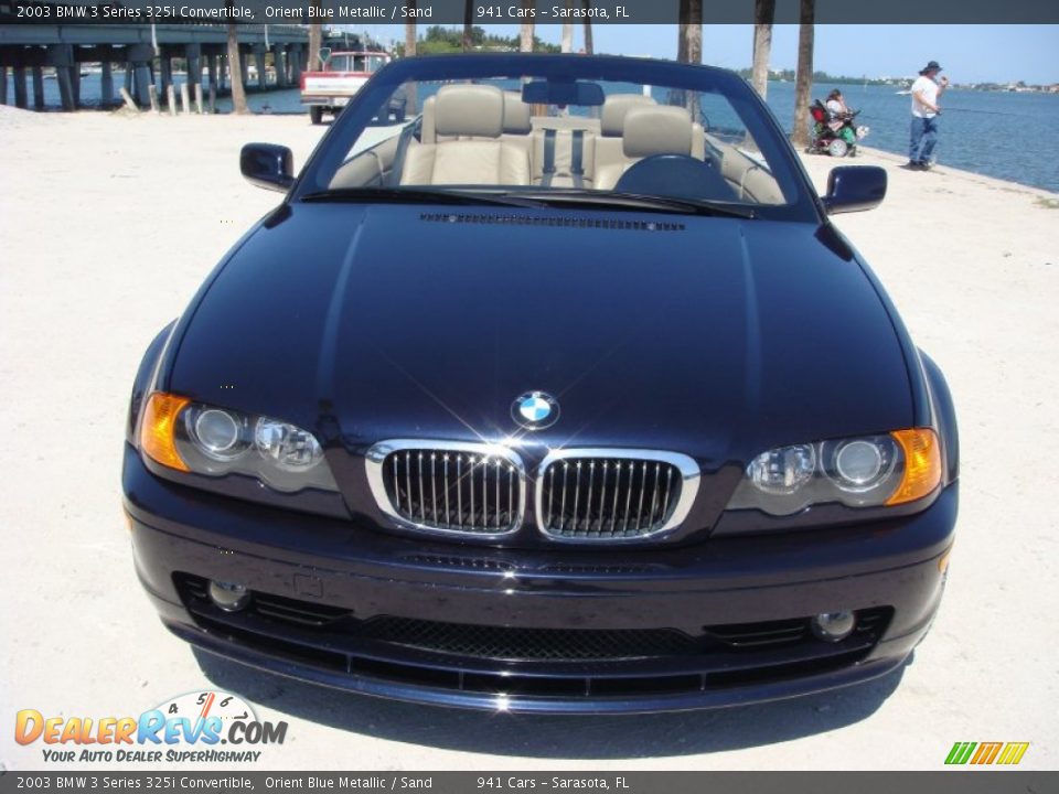 2003 BMW 3 Series 325i Convertible Orient Blue Metallic / Sand Photo #2